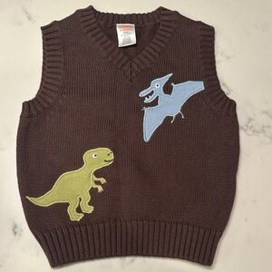 NWOT Dinosaur Sweater Vest